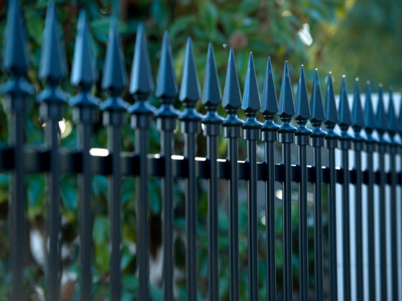 Black Metal Fencing at a Perth home