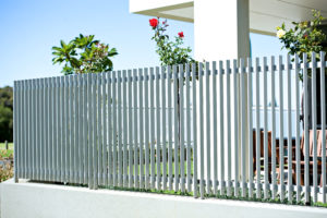 Grey Louvre Fence in Perth