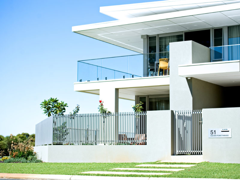 External Louvre Blade Fence and Gate at a Perth residence