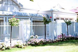 White Aluminium Fence at a Heritage Cottage in Perth