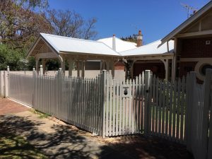 Modern Picket Fence in Perth Yard