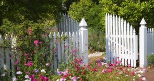 white picket fencing and gates outside a Perth home