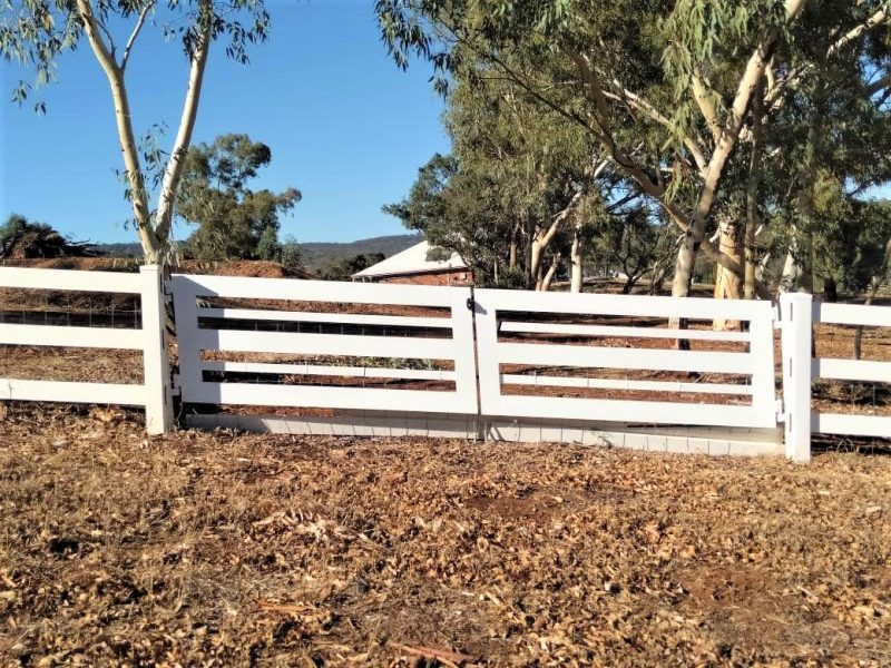 white farm fencing and gates