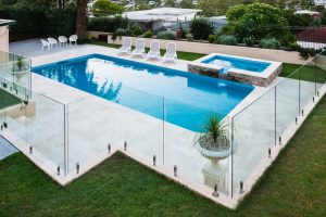 frameless glass pool fencing at a Perth home