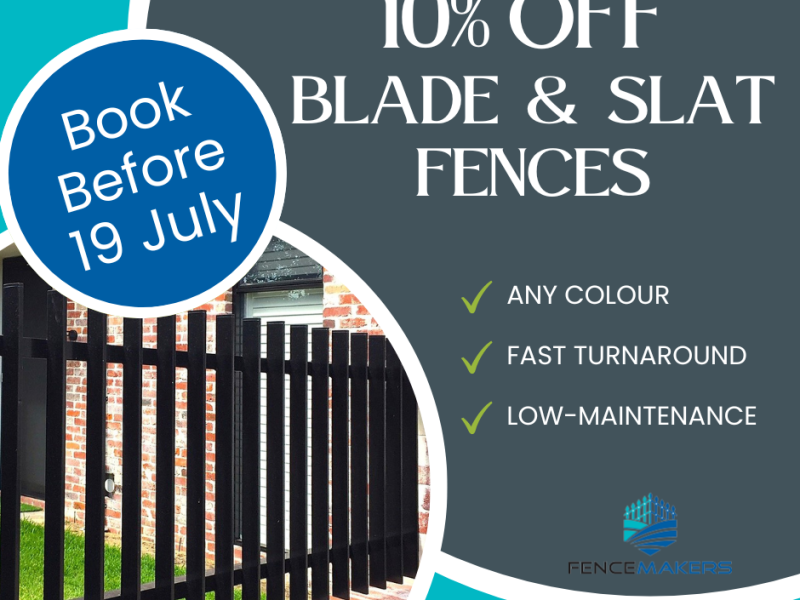 10% Blade & Slat Fences in Perth
