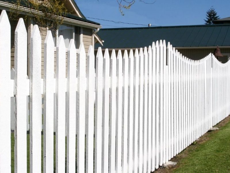 painted white picket fence outside a home in Perth WA